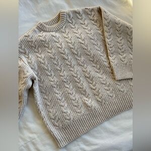 Cream cable knit sweater